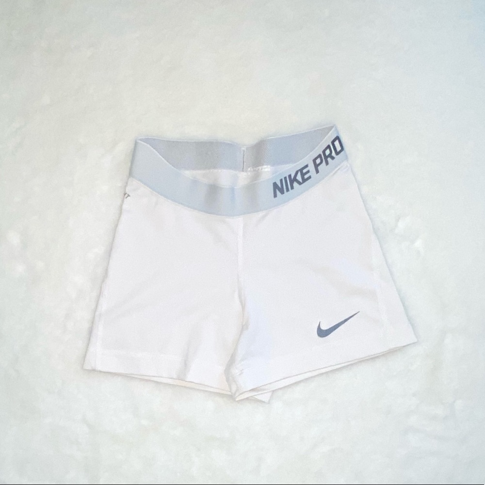 Like New White and Gray Nike Pro Shorts